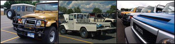 Lots of great Toyota 4x4s, old and new!