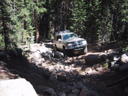 Sandman starting up the rock garden